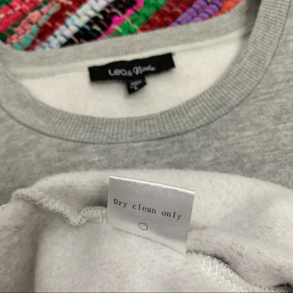 Lea & Viola | Grey Faux Fur Trimmed Long Sleeved Sweatshirt - Picture 6 of 8